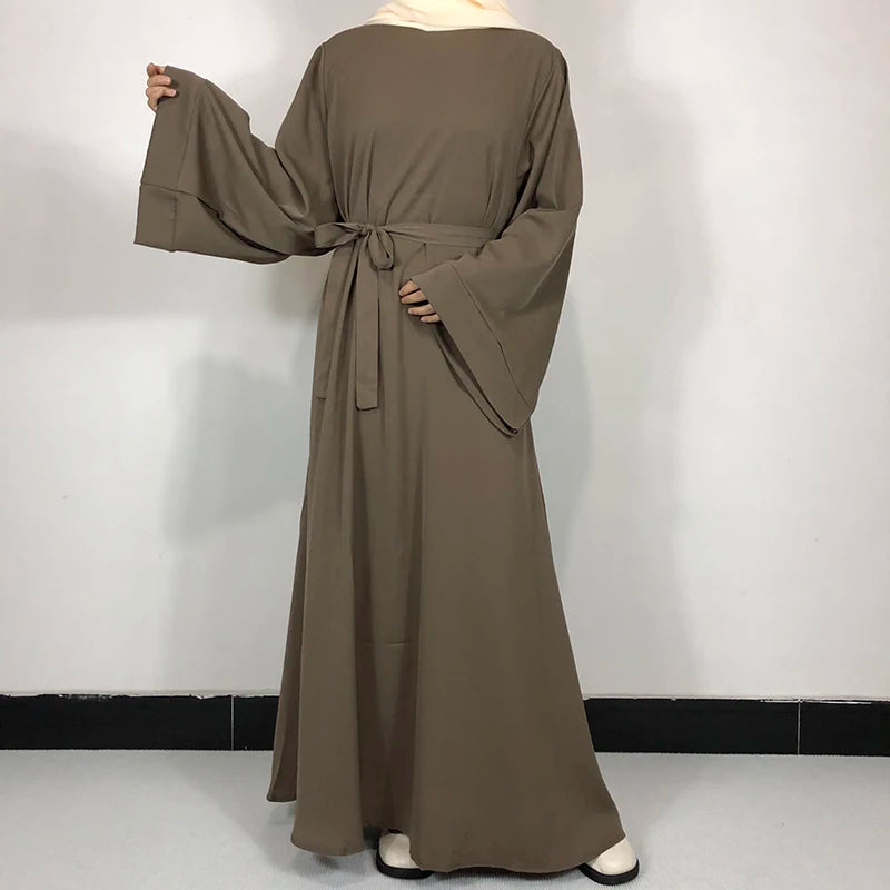 Basic Plain Abaya With Free Belt High Quality.