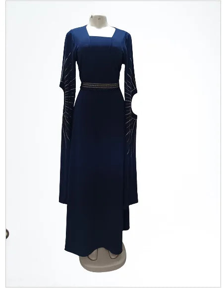 Muslim Party Dress for Women Jalabiya Abaya Ramadan Long Sleeve Dresses Abayas WomanKimono Robe Moroccan Caftan Vestidos 2023