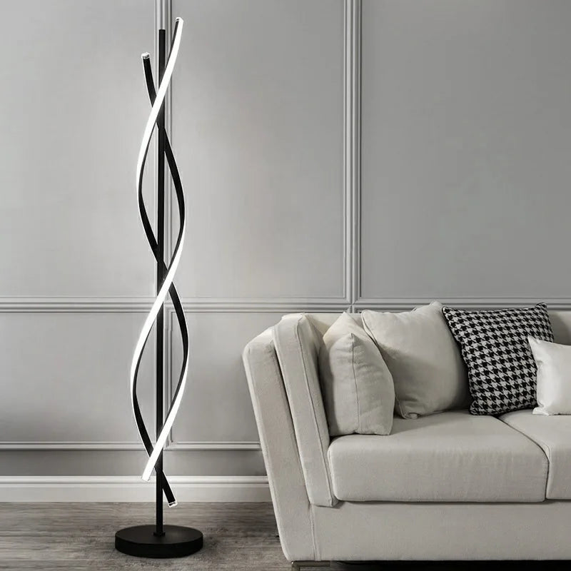 Black 60W Modern LED Floor Lamp for Living Room