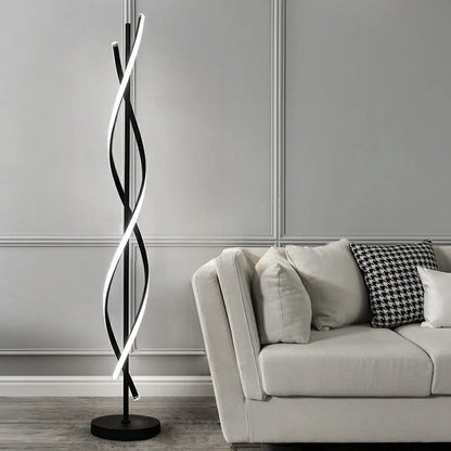 Black 60W Modern LED Floor Lamp for Living Room