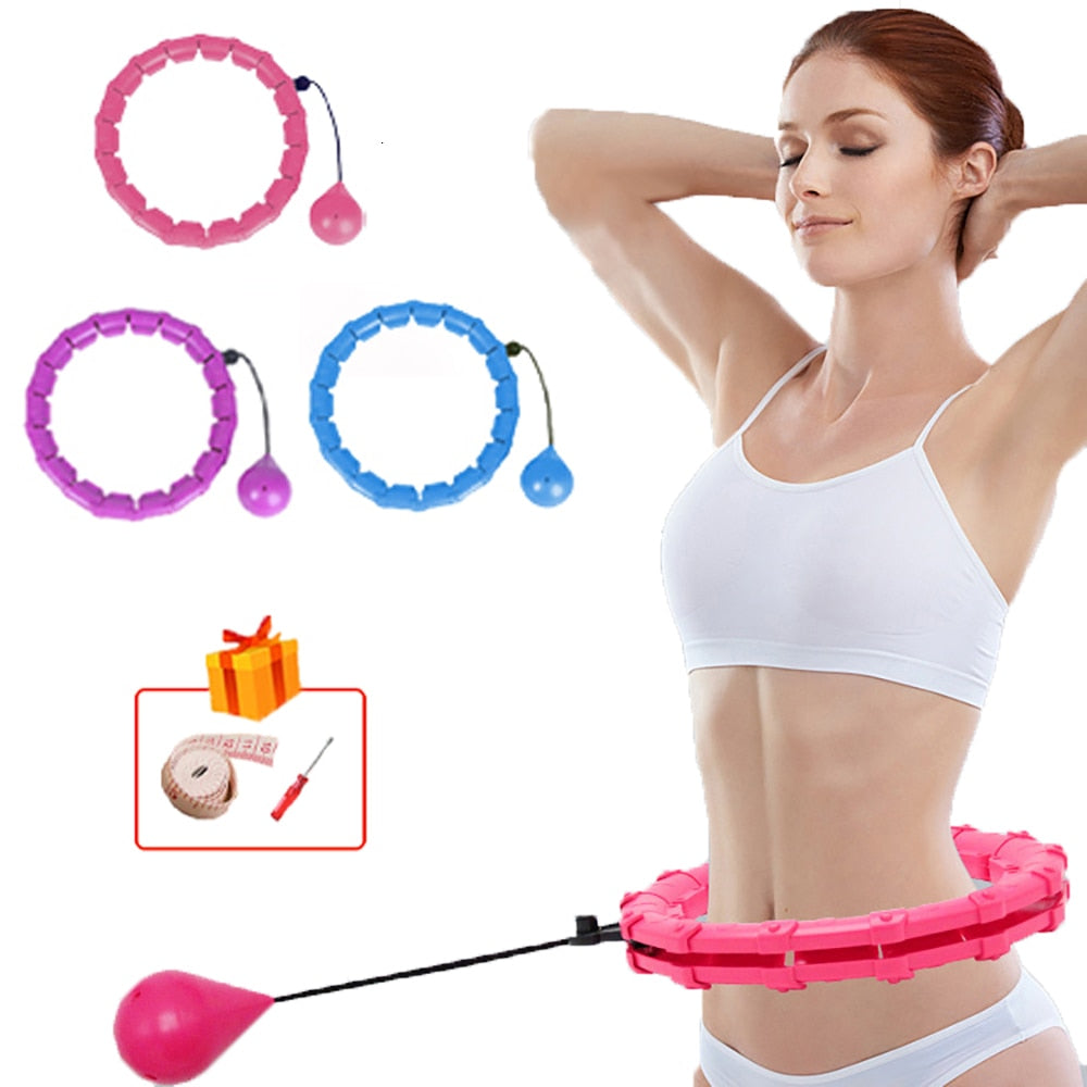 Adjustable Sport Hoops Thin Waist Exercise Detachable Massage Hoops Fitness Equipment