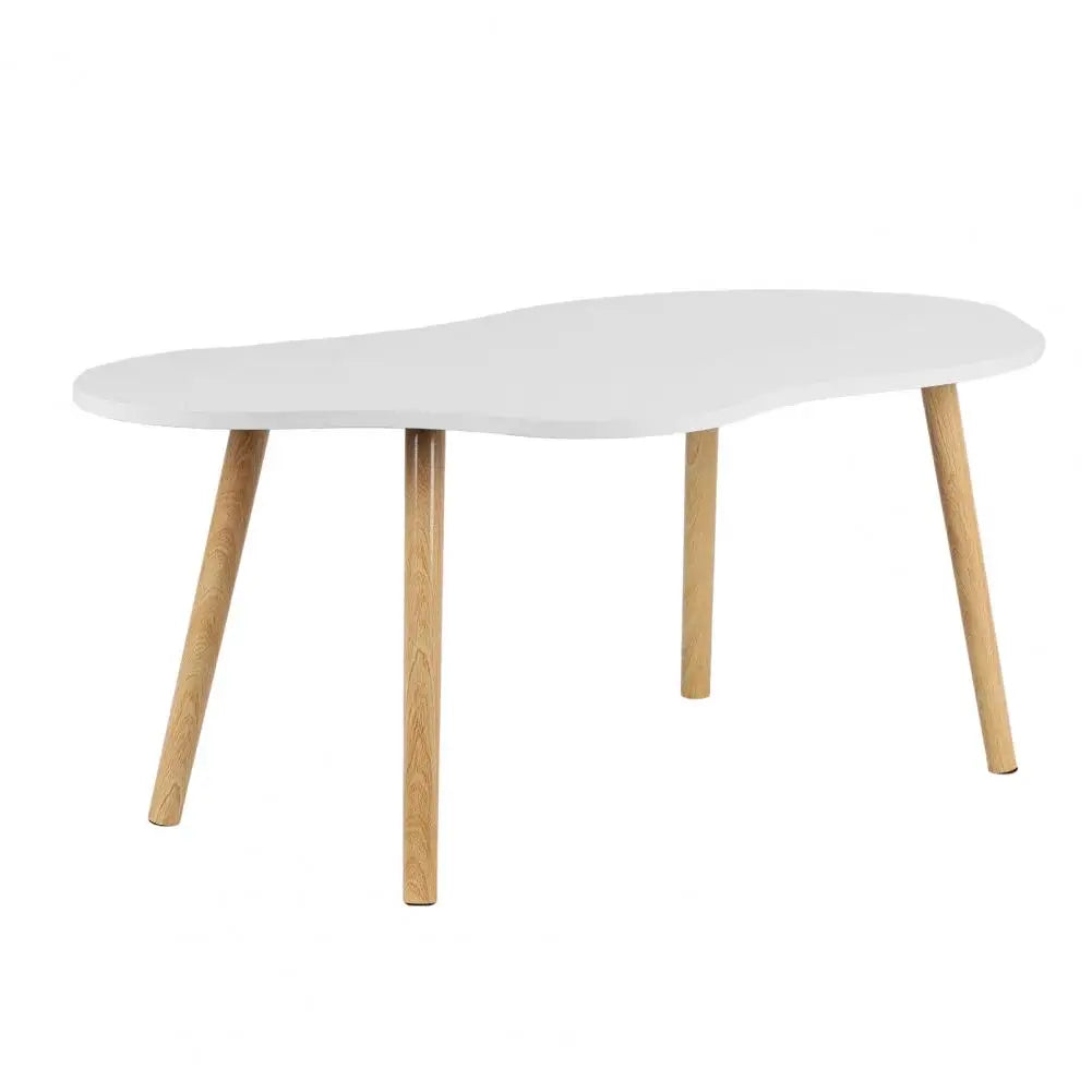Mid Century Modern Tea Table, Small Coffee Table, Living Room Center Minimalist Display Coffee Table with Cloud Shape