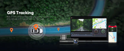 LINGDU D100 Dash Cam 2.5K 1440P Dash Camera for Cars WiFi Built in GPS Smart Voice Control 24H Parking Monitor WDR Night Vision