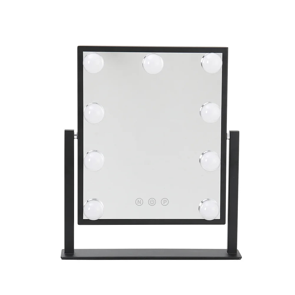 Hollywood Vanity Mirror with 9 LED Bulbs, 3 Color Lighting Modes