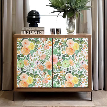 Livingandhome European Countryside Style Floral Wallpaper Roll Self Adhesive