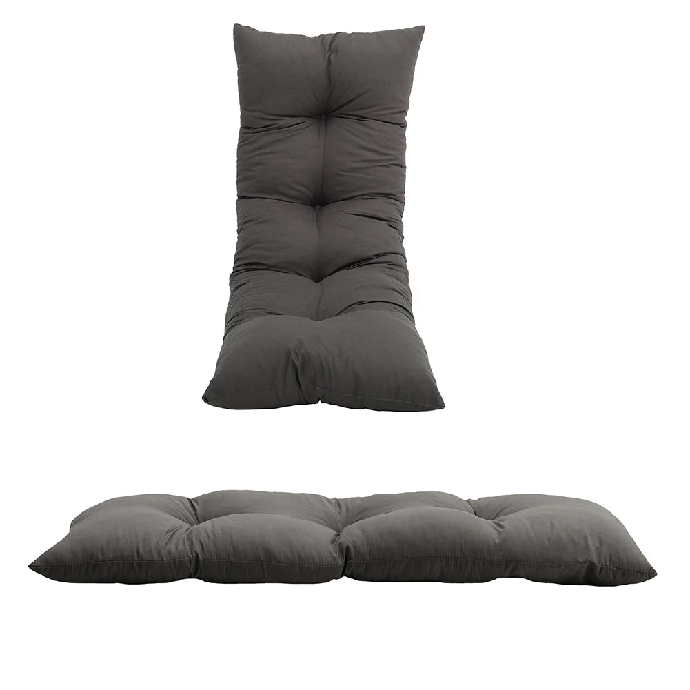 Livingandhome Grey Rectangular Tufted Bench Cushion Seat Pad for Home