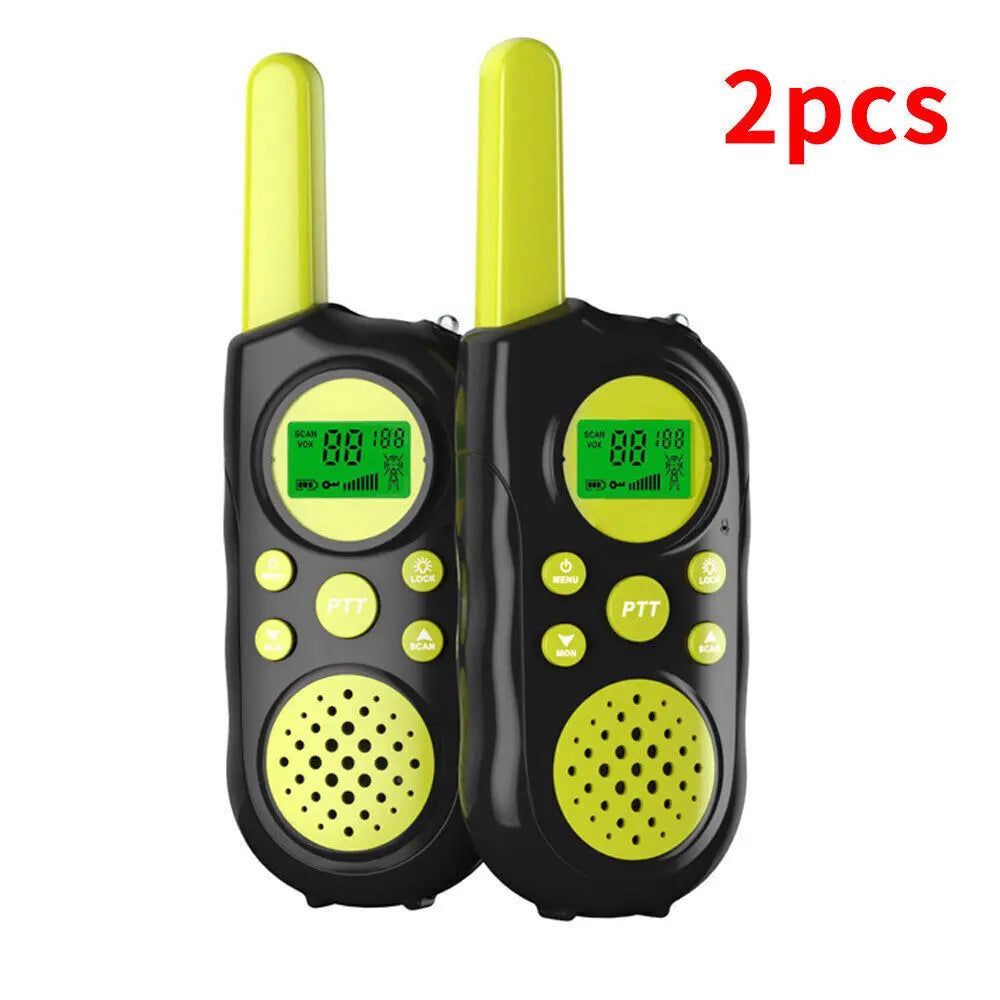 2PCS Walkie Talkie 2 Way Toy Rechargeable Batteries 8 Channels With LCD 3KM