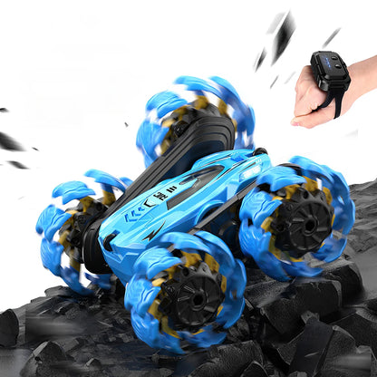 2.4G RC Stunt Car Toy with Explosive Wheels for Kids Holiday Present
