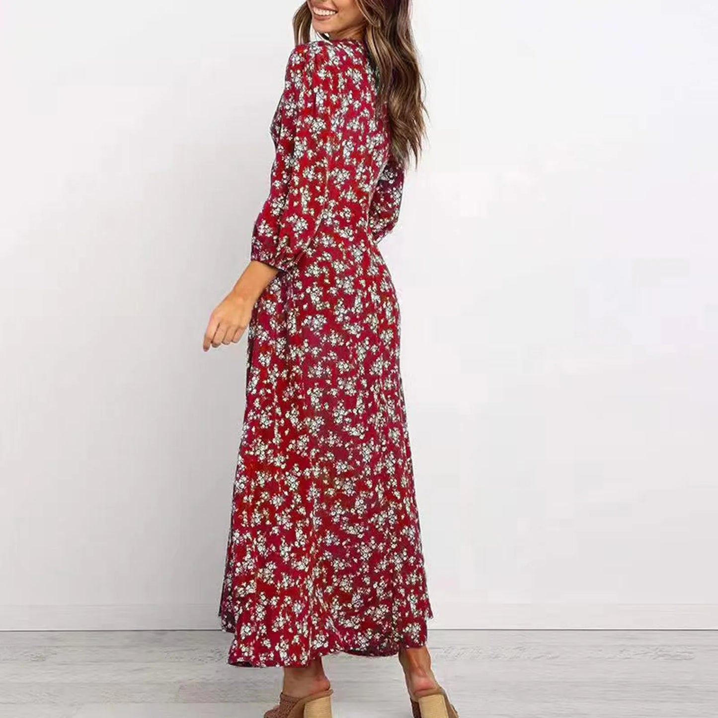 Summer Floral Print Long Dress