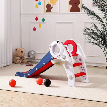 Blue and Red Folding Plastic Slide for Kids
