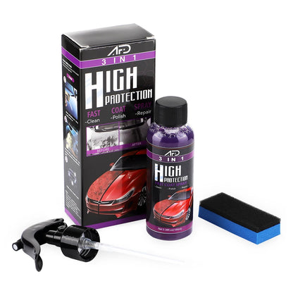 3 In 1 Car Ceramic Coating Spray 100ml Auto Nano Ceramic Coating Car Exterior Scratch Restorer Ceramic Spray Coating