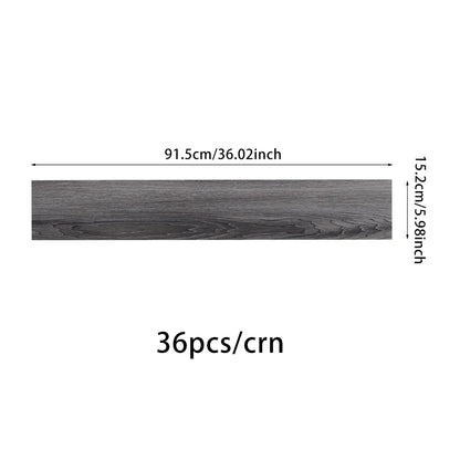 Livingandhome 36pcs Rustic Lifelike Wood Grain Self-adhesive PVC Flooring Laminate Flooring Planks for Home Decor