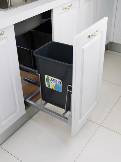 Kitchen High Body Pull Embedded Hidden Kitchen Waste Bin Cabinet Pull Basket Dry and Wet Separation Large Home with Door