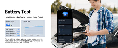 TOPDON Carpal OBD2 Scanner for Car All System Diagnostic Tool Vehicle Health Check Smog Check Battery Test IOS Android  BT 5.0