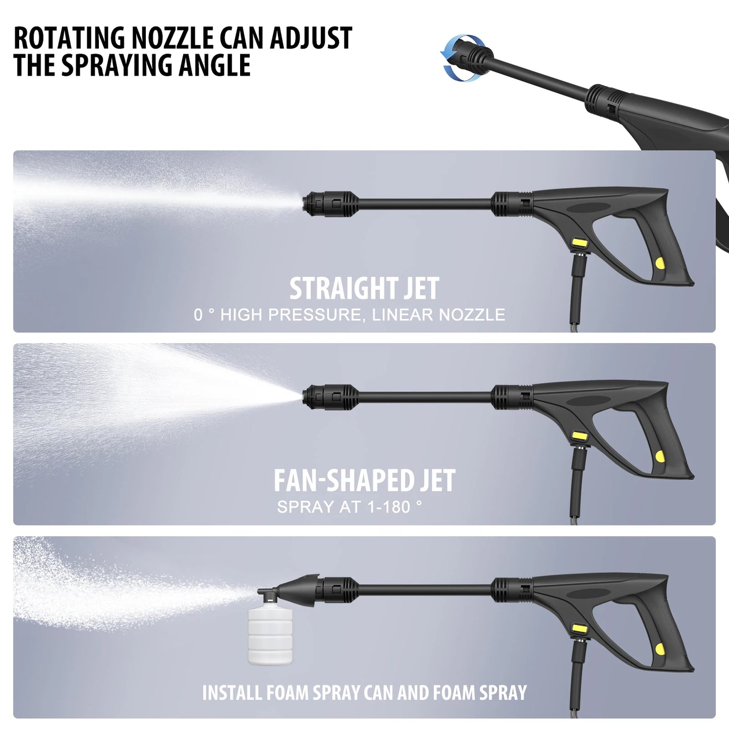 5000W Electric High Pressure Washer 350Bar/5000PSI Power Jet Wash Patio Car with a flow rate of 5L/min Electric Pressure Washer