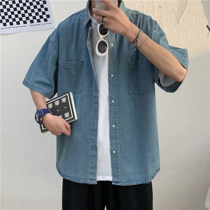 Denim Short Sleeve Shirts