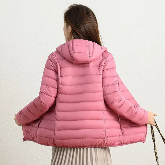 Women's Slimming Cotton Coat Cropped Winter Lightweight Padded Jacket Plus Sizes Smooths Your Silhouette Korean Style