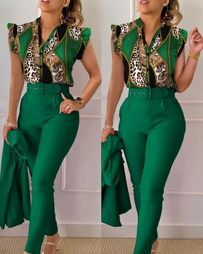 Elegant Women Two Piece Set Suits