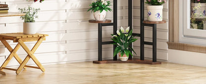 Corner Plant Stand Indoor, 6 Tiered Plant Shelf Flower Stand, Tall Multiple Potted Plant Holder