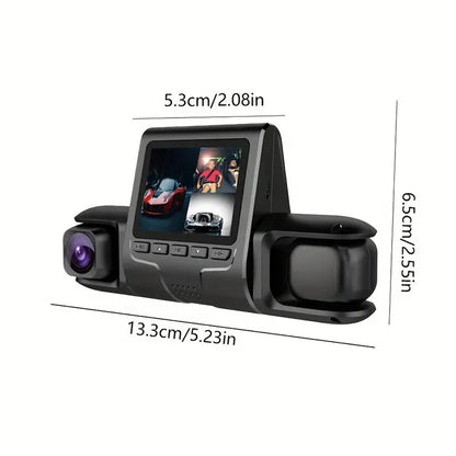 3 Lens Car DVR Dash Cam HD 1080P Dash Camera G-Sensor Auto Video Recorder 24H Parking Monitoring Dashcam Car Front Rear Camera