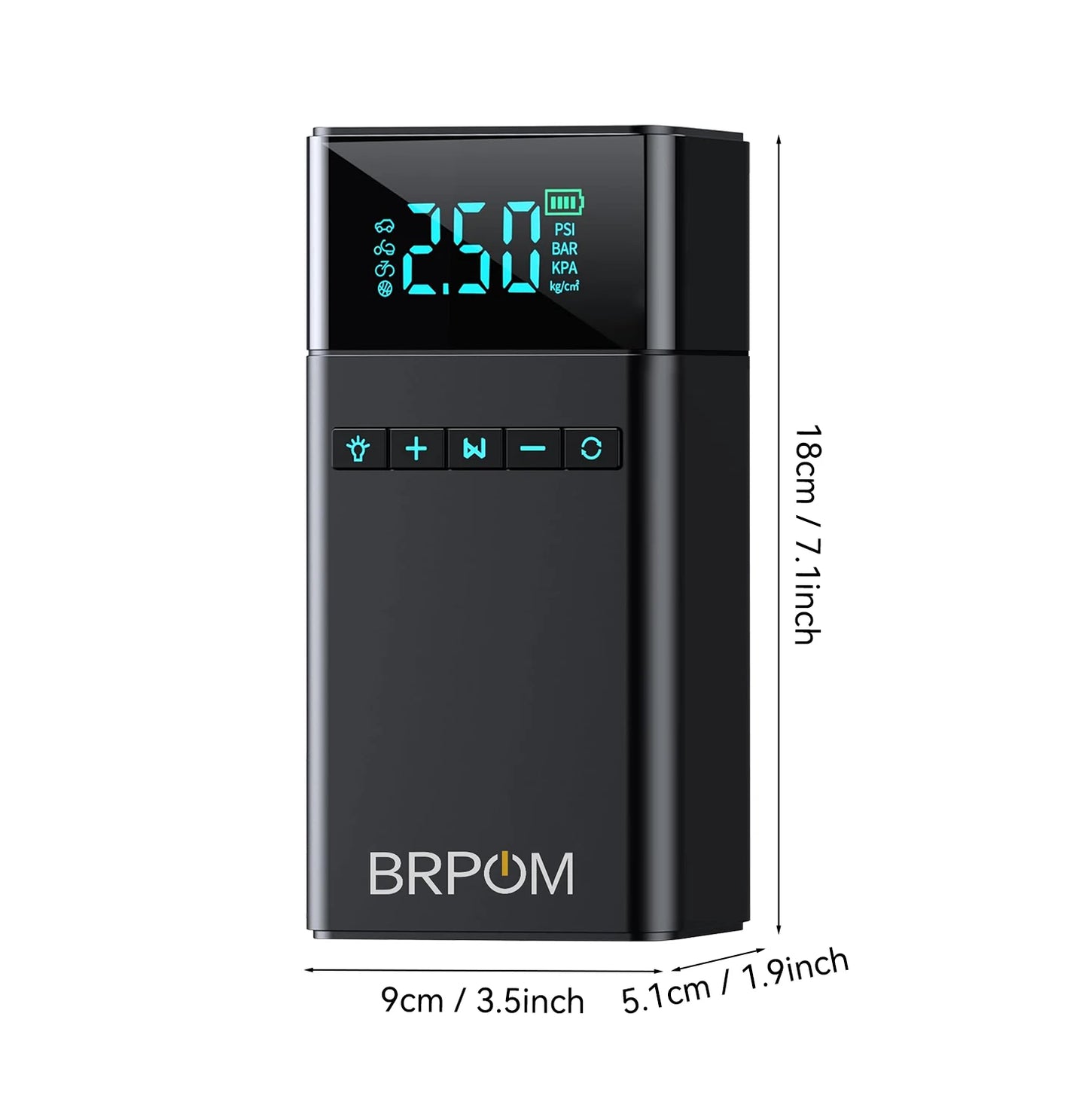 BRPOM 2IN1 Portable Car Starter with Air Compressor 150 PSI 8500A Starter 12V Car Battery Starter Box Car Battery Jumper Starter