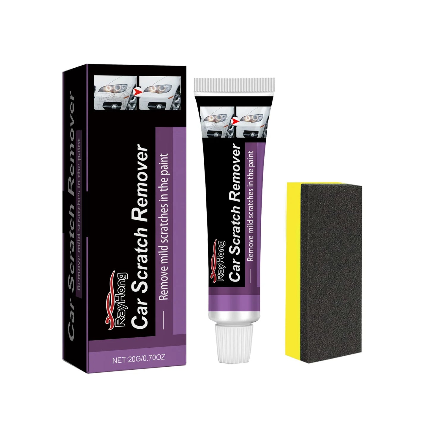 Car Scratch Remover Polishing Paste With Sponge Car Body Paint Care Remove Scratch Repair Broken Paint Smooth