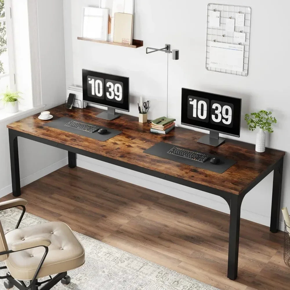 78.7 Inches Extra Long Computer Desk 2 Person Desk, Double Long Desk, Workstaion For Home Office