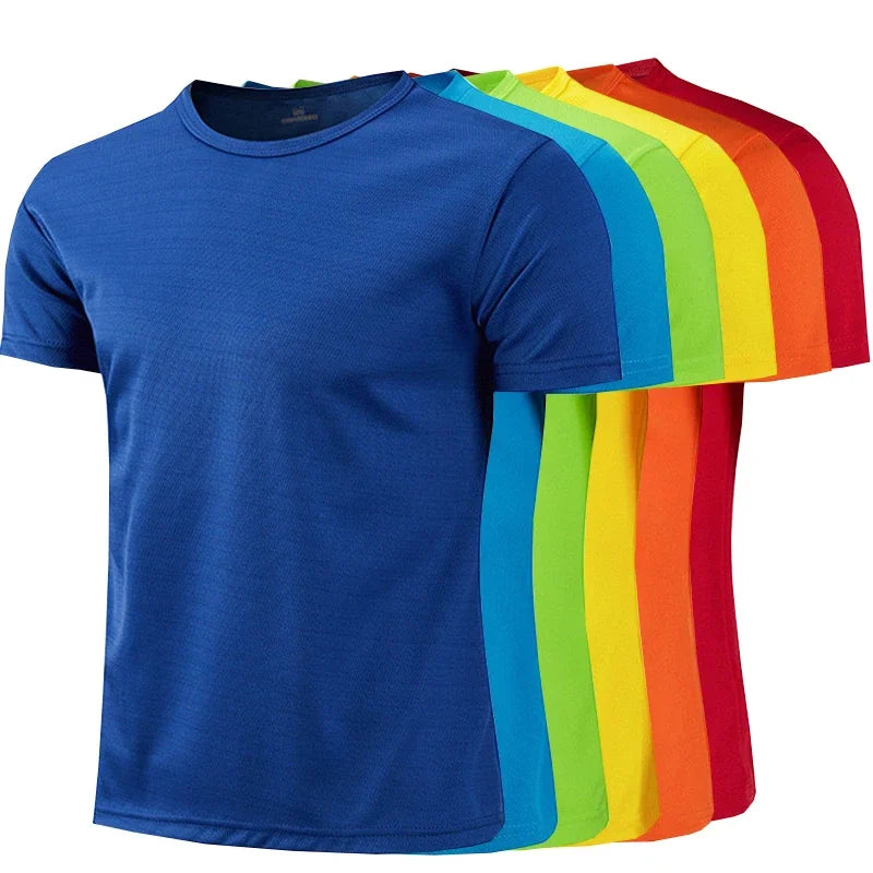 1pcs Men T-Shirts Running Shirt Boys Soccer Shirts Mens Jersey Sportswear Mens Jogging Quick Dry Compression Fitness Top clothe