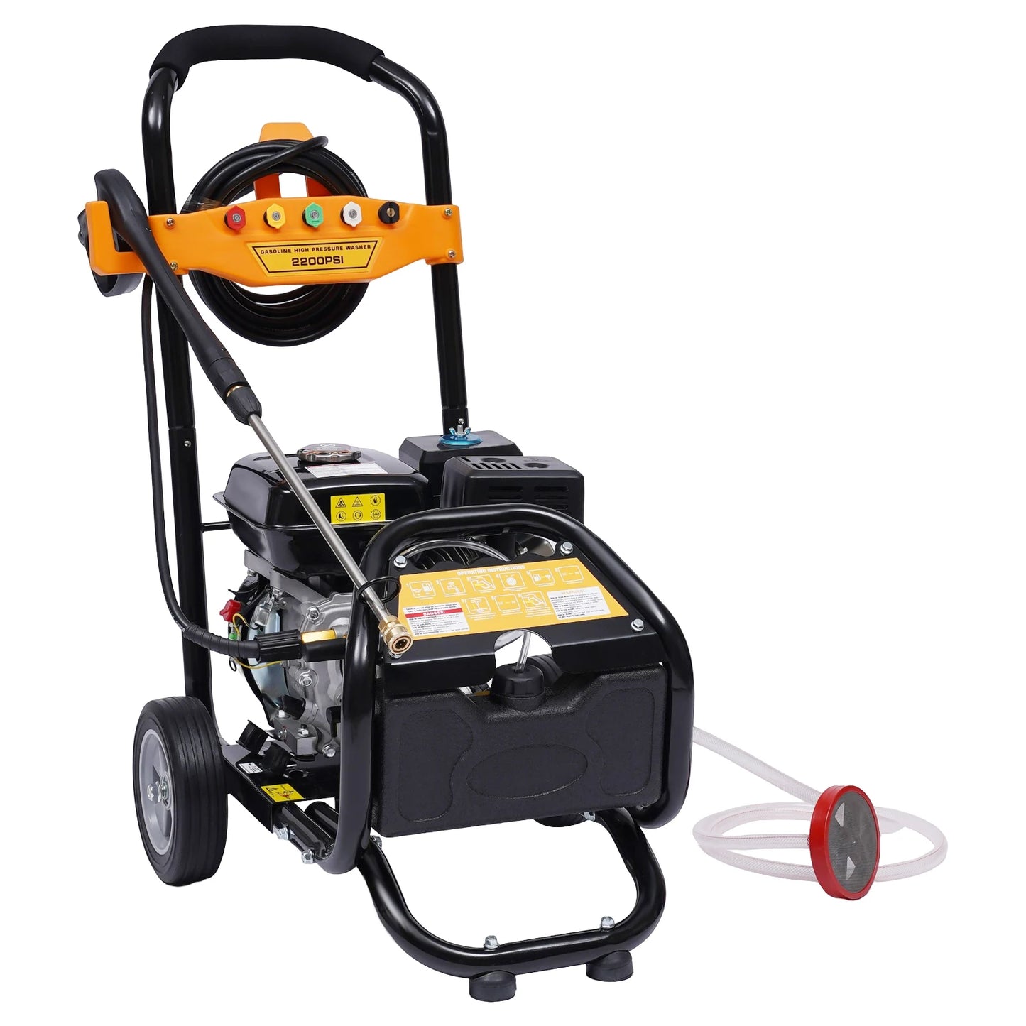 7.5Hp High Pressure Gasoline Washing Machine Petrol Pressure Washer with Gun Hose Nozzles Ohv 420CC 2465 Psi /170 Bar