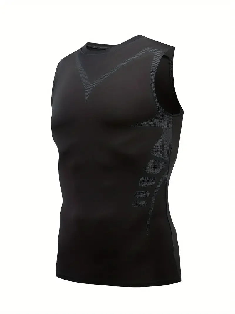 Mens Tight Vest Compression Shirt Breathable Quick Drying Top Sports Workout Gear Wear T Shirt Designer golf hat Lulu Nocta Baki