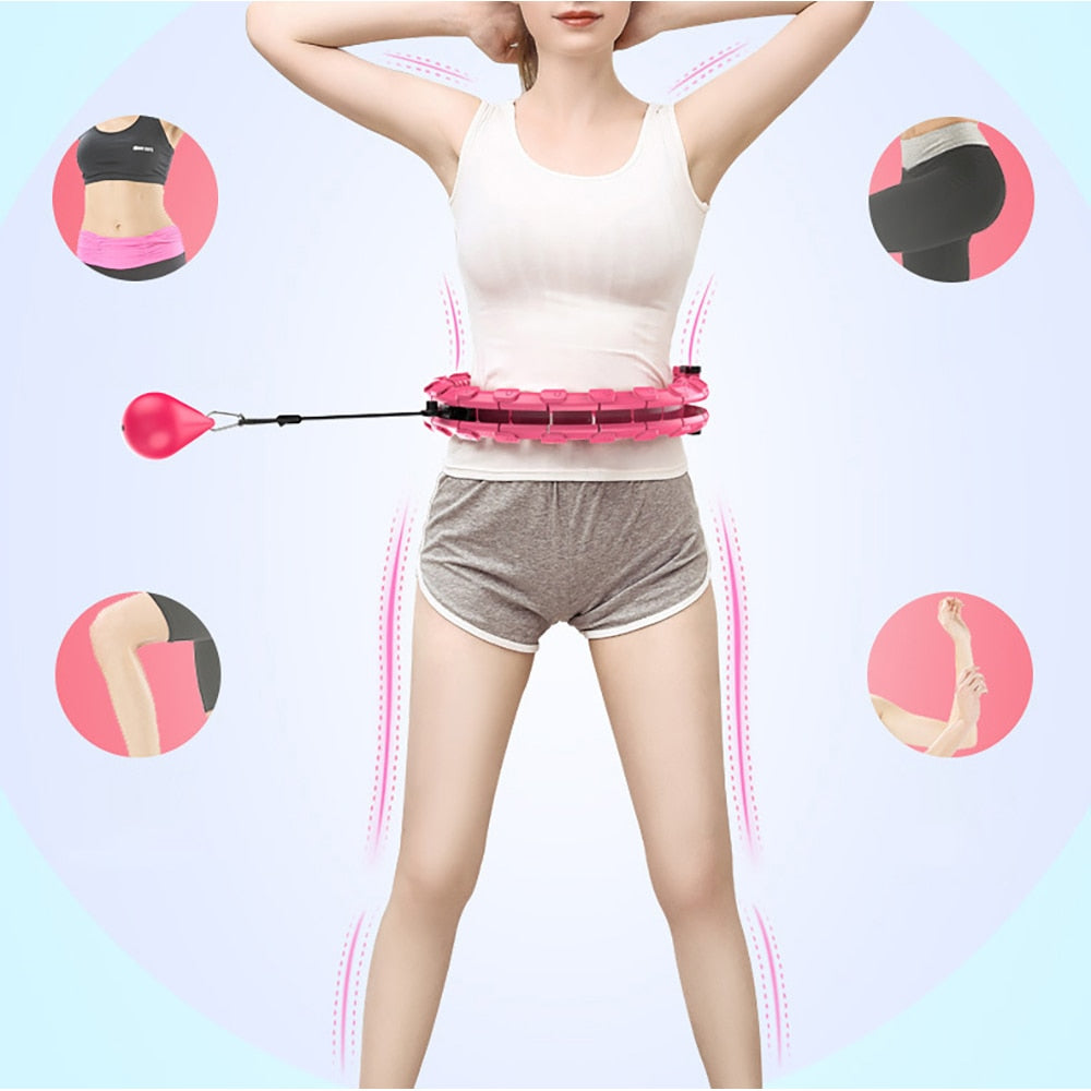 Adjustable Sport Hoops Thin Waist Exercise Detachable Massage Hoops Fitness Equipment