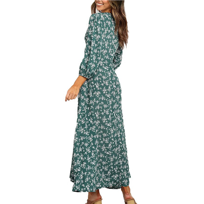Summer Floral Print Long Dress