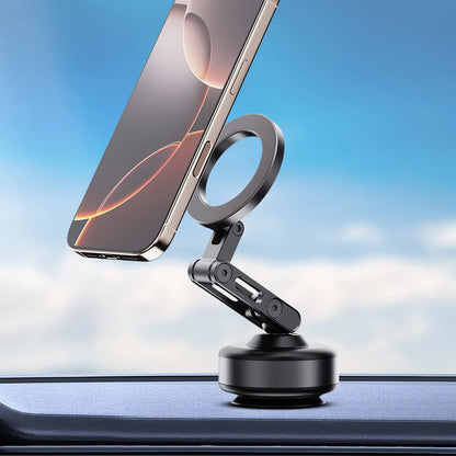 Foldable Magnetic Electric Vacuum Car Phone Holder 360° Rotating Vacuum Adsorption Car Mount Mobile Phone Holder Aluminum Alloy