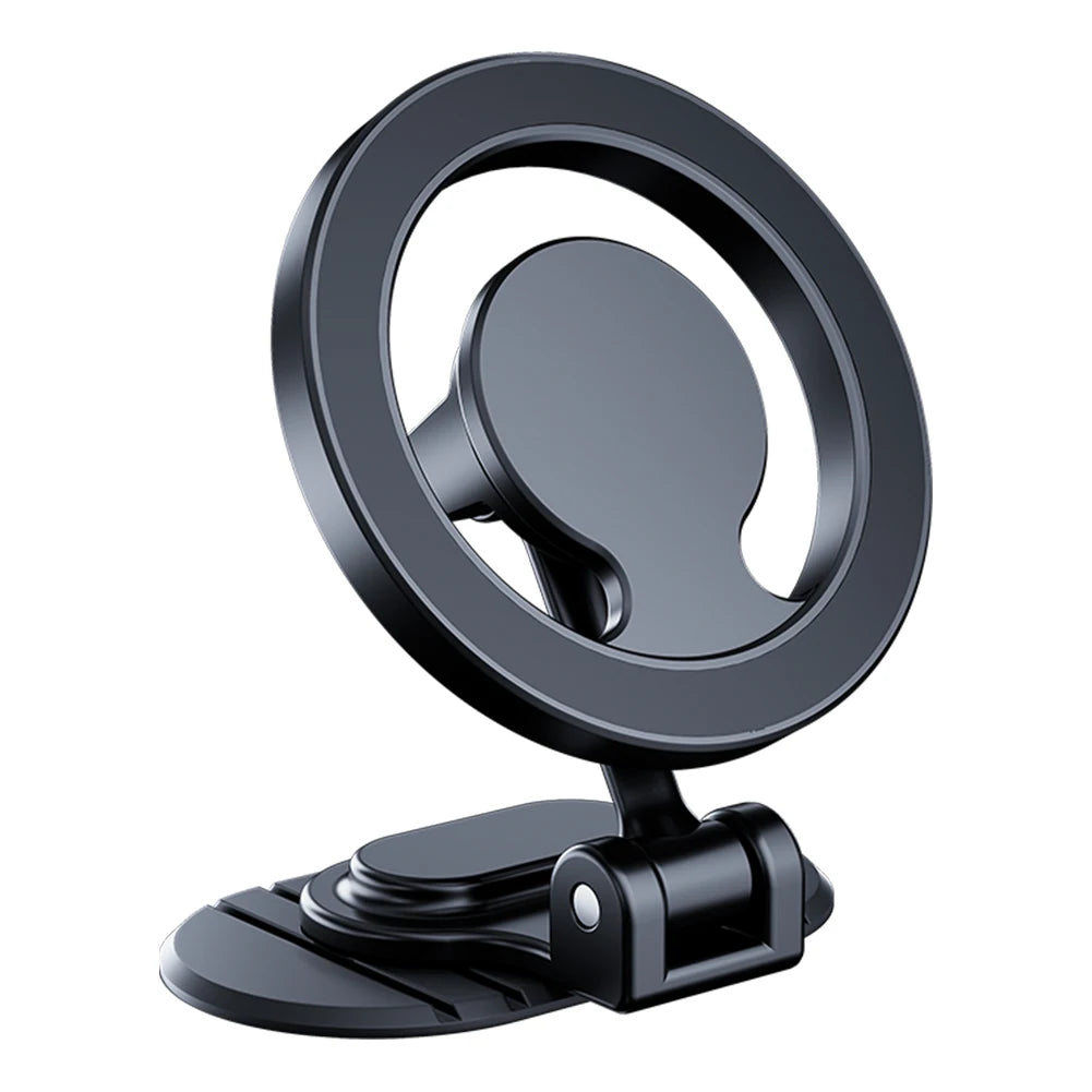 Magnetic Strong Phone Mount Aluminum Alloy Foldable Vehicles Mobile Support Magnet Smartphone Support for iPhone 15 14 13 ProMax