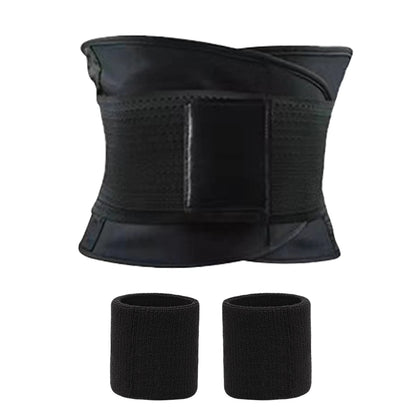 Home Gym Back Support Workout With Sweatbands For Women Weight Loss Waist Trimmer Belly Fat Fitness Trainer Black Slimming