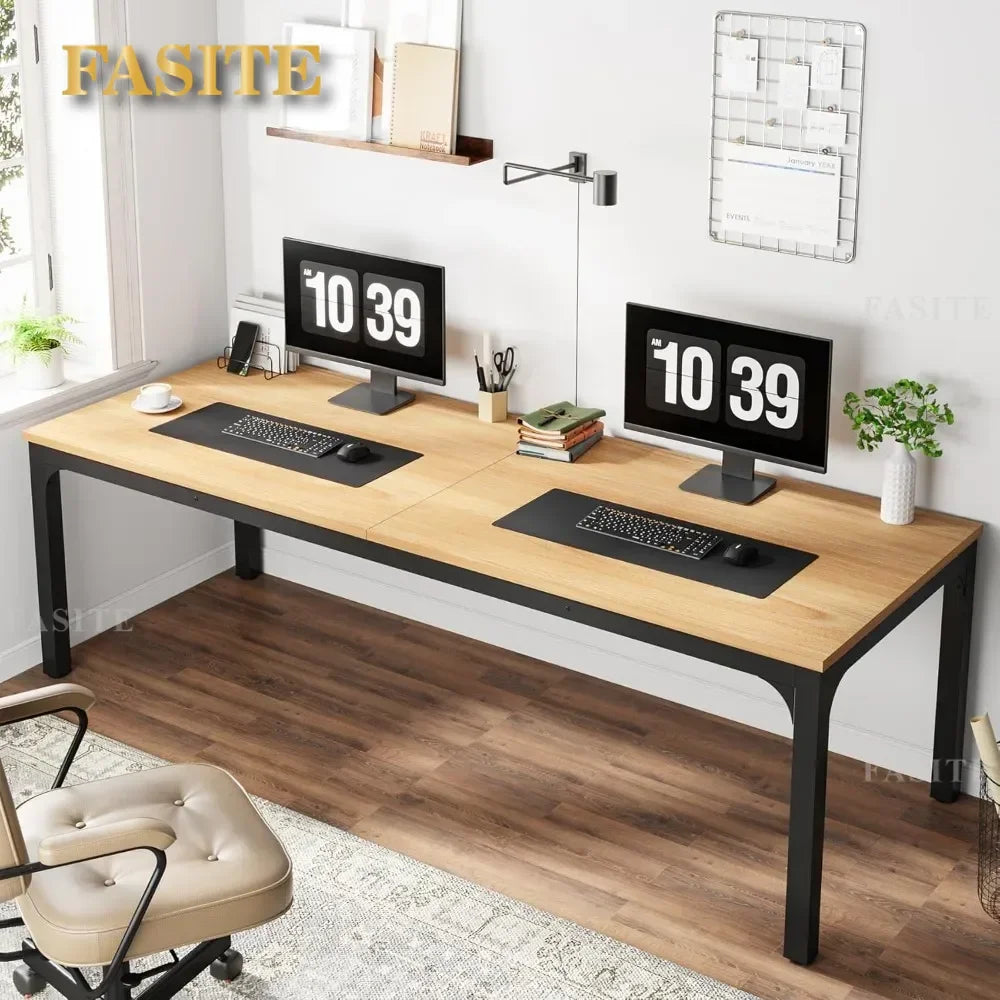 78.7 Inches Extra Long Computer Desk 2 Person Desk, Double Long Desk, Workstaion For Home Office