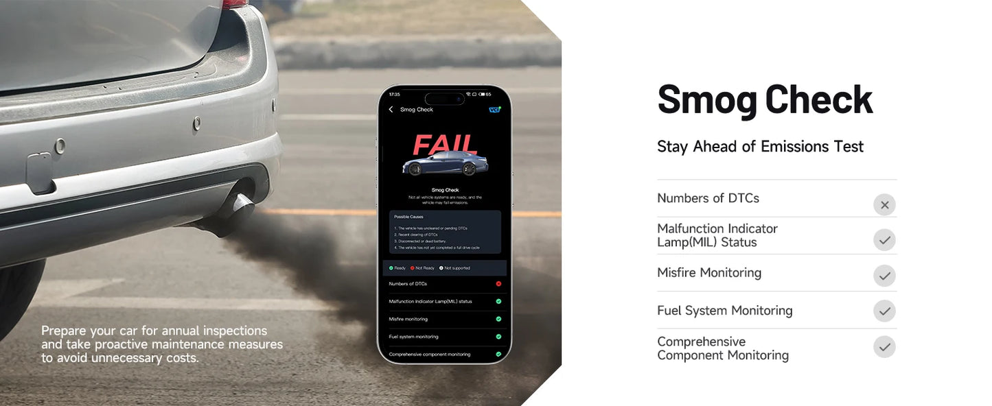 TOPDON Carpal OBD2 Scanner for Car All System Diagnostic Tool Vehicle Health Check Smog Check Battery Test IOS Android  BT 5.0