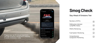 TOPDON Carpal OBD2 Scanner for Car All System Diagnostic Tool Vehicle Health Check Smog Check Battery Test IOS Android  BT 5.0