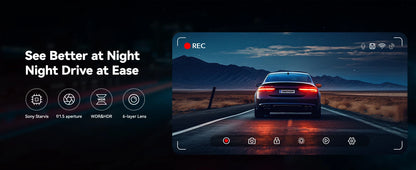 REDTIGER F7NP 4K Dash Camera for Cars 3.18” IPS Screen Mini Dash Cam Recorder Car Dvr for 24H Parking Mode Built In WiFi GPS