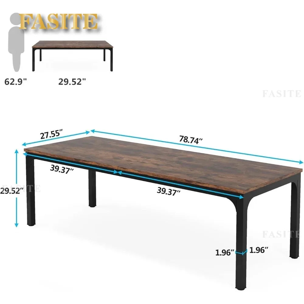 78.7 Inches Extra Long Computer Desk 2 Person Desk, Double Long Desk, Workstaion For Home Office