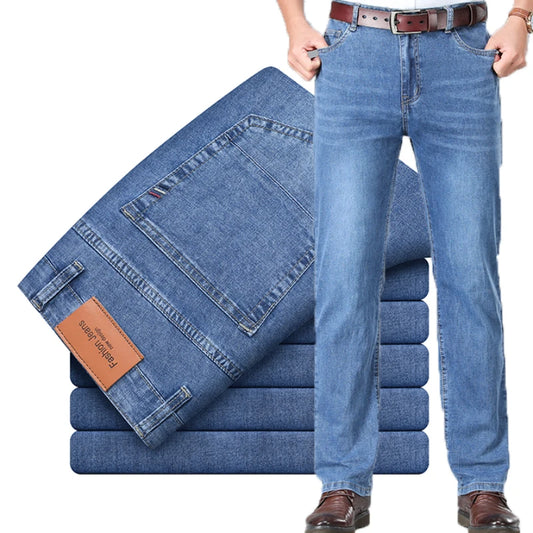 Men's Fit Straight Lightweight Cotton Jeans