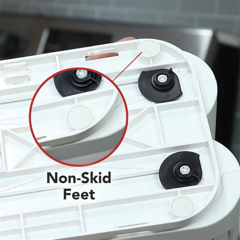 Cabinet Caddy Sliding Spice Rack Organizer for Cabinet Pull & Rotate Kitchen Organizers and Storage 2 Double-Decker Shelves