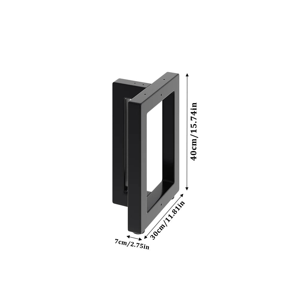 Livingandhome Height Metal Table Legs Furniture Accessories Anti-slip Black Iron Table Leg Round Metal Table Legs