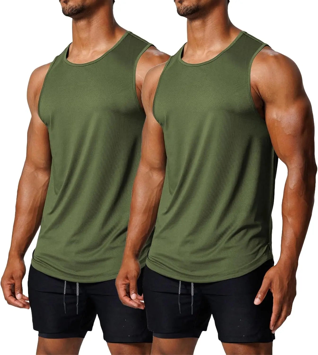 TURLAT Men's Workout Tank Tops Quick Dry Sleeveless Shirts for Men