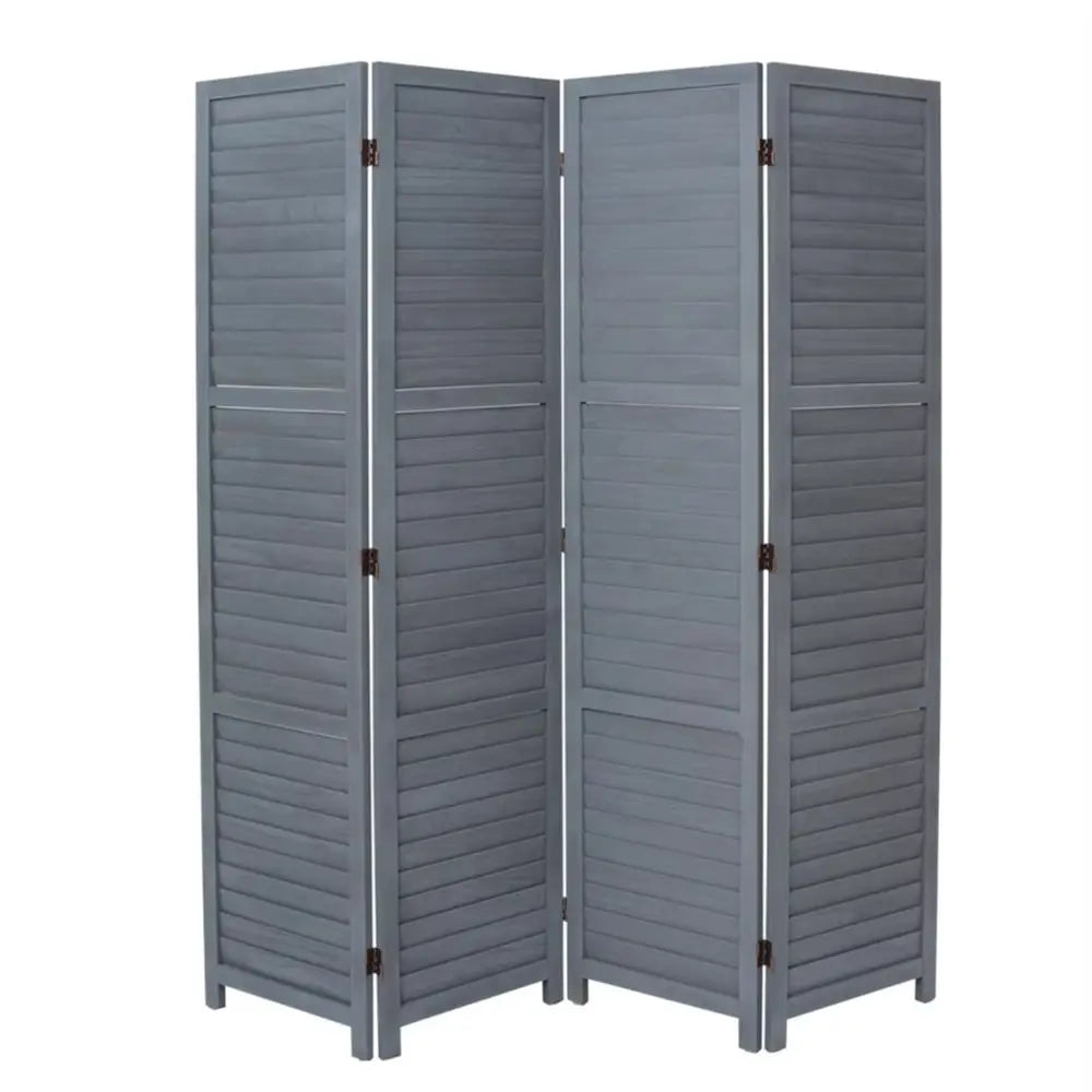 Folding Room Divider Privacy Separator Screen, Dark Grey 4 Panel