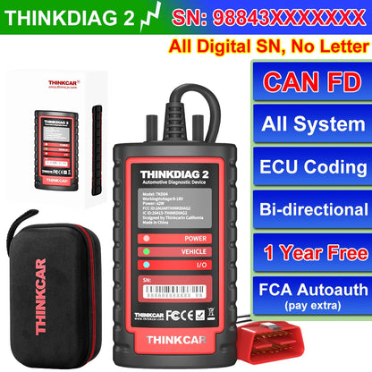 KINGBOLEN Ediag Plus, THINKCAR THINKDIAG 2 CANFD ALL System ECU Coding Active Test 16 Reset OBD2 Scanner Car Diagnostic Tools
