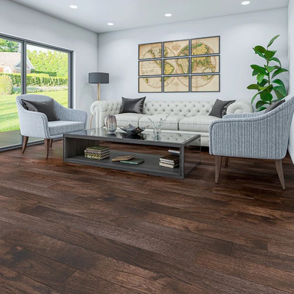 Livingandhome 36pcs Rustic Lifelike Wood Grain Self-adhesive PVC Flooring Laminate Flooring Planks for Home Decor