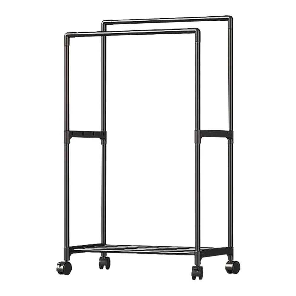 Voltsify Double Rod Metal Clothes Rack on Wheels