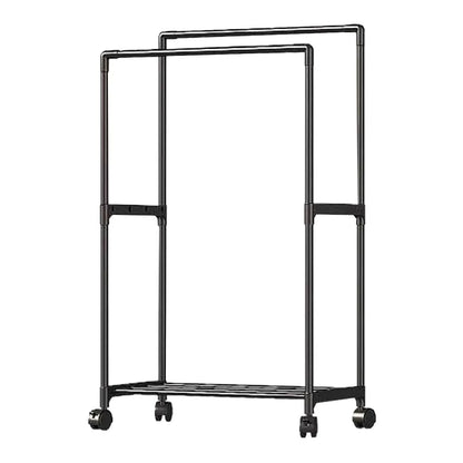 Voltsify Double Rod Metal Clothes Rack on Wheels