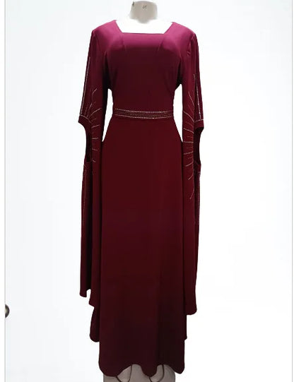 Muslim Party Dress for Women Jalabiya Abaya Ramadan Long Sleeve Dresses Abayas WomanKimono Robe Moroccan Caftan Vestidos 2023